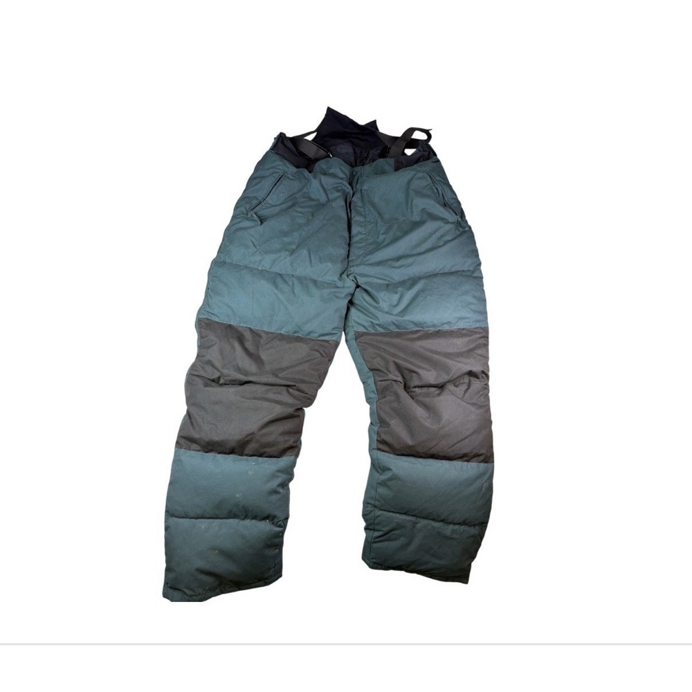 Cabelas Premier Northern Goose Down Overalls Snow Bibs Puffer 3XLT Green Black